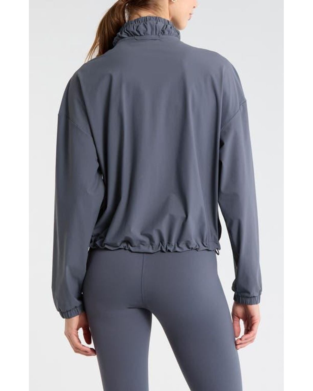 Zella Blue Transit Pullover Jacket