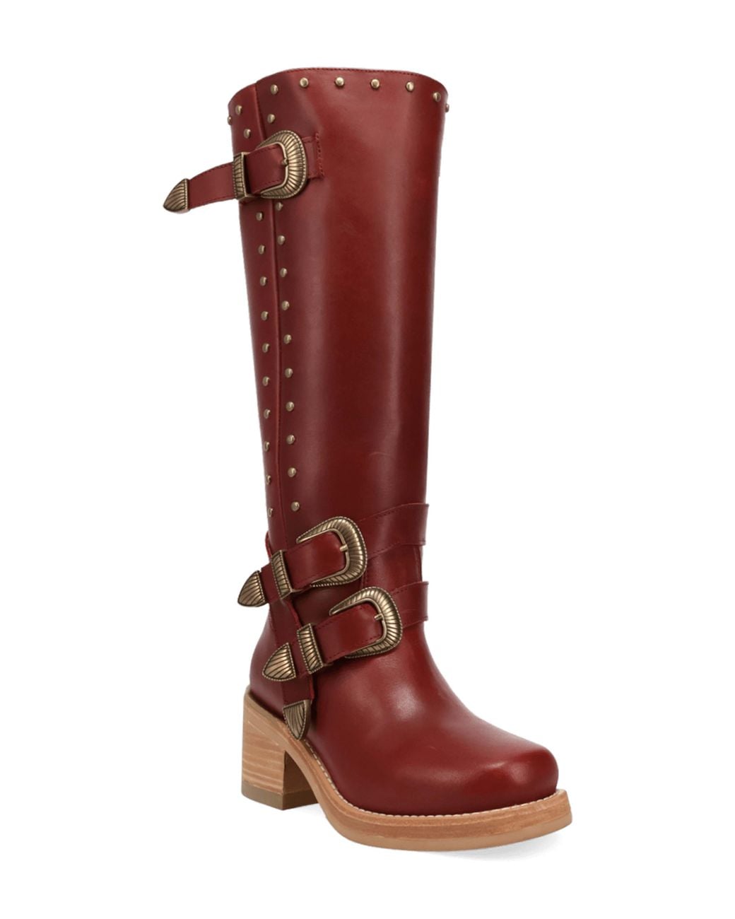 Dingo Red Fillmore Studded Knee High Boot