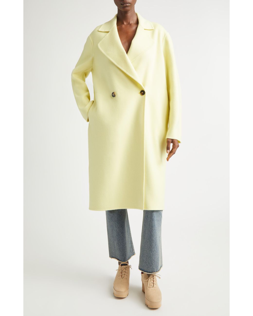 Stella McCartney Yellow Iconic Wool Coat