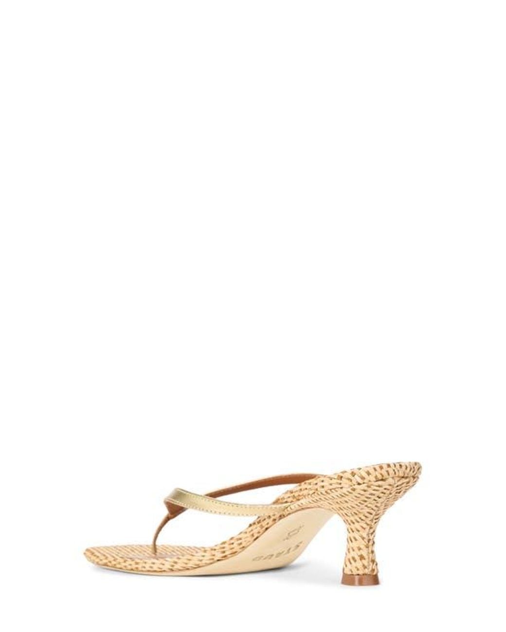 STAUD Freja Woven Thong Slide Sandal in Natural | Lyst