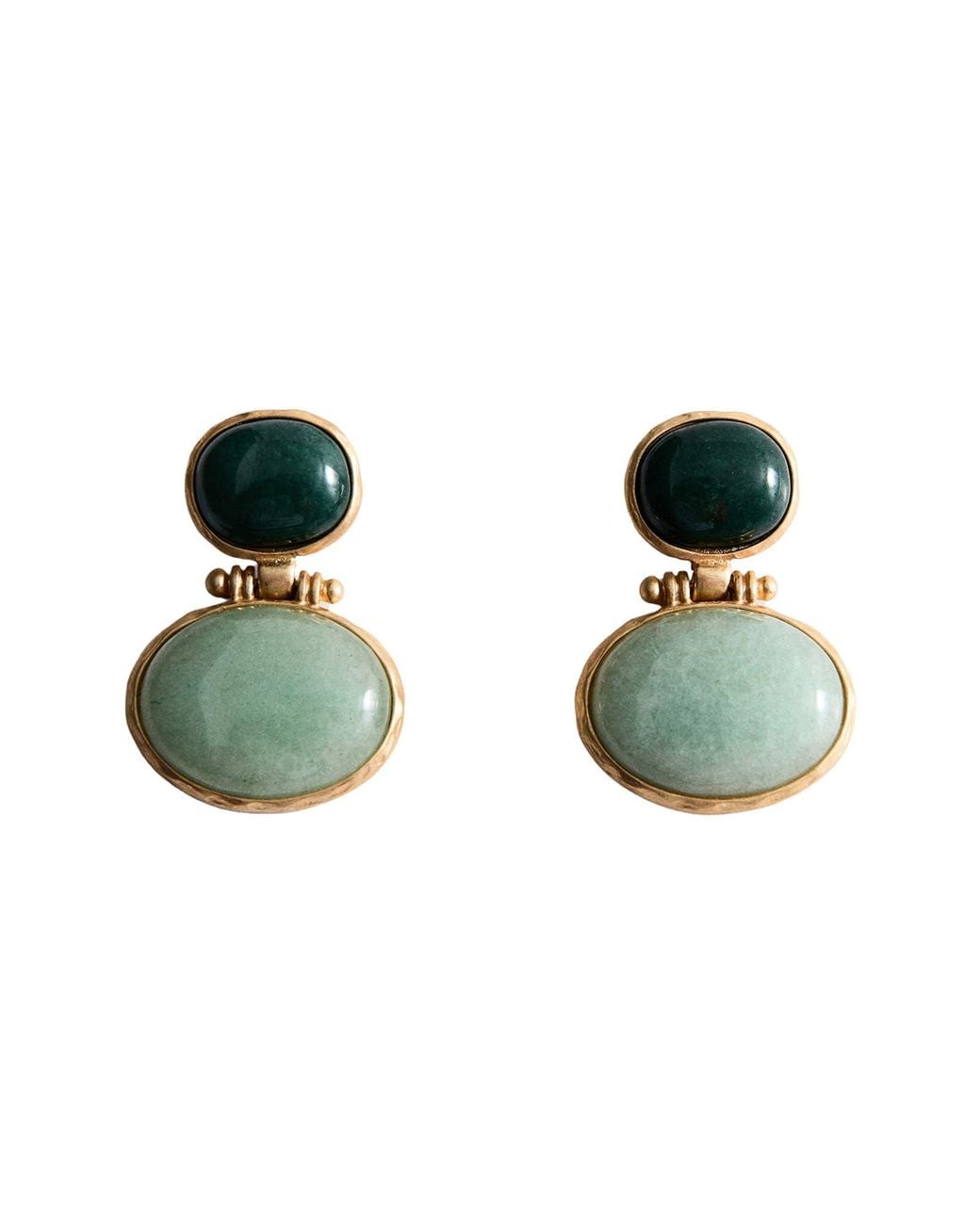 Mango Green Stone Drop Earrings