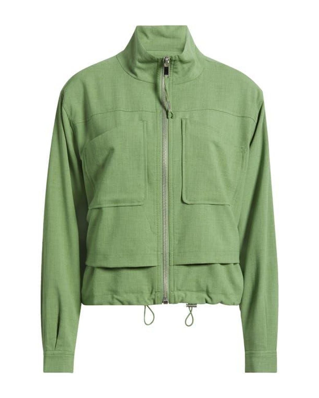 Wit & Wisdom Green Double Layer Front Zip Jacket