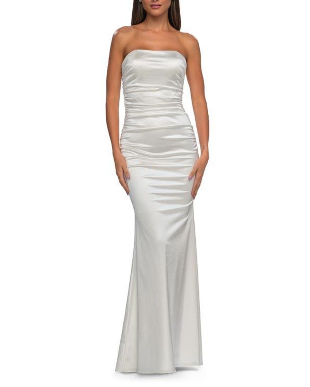 la femme strapless jersey evening dress La Femme 32175 Hot Stone Jersey Evening Dress – Mydressline