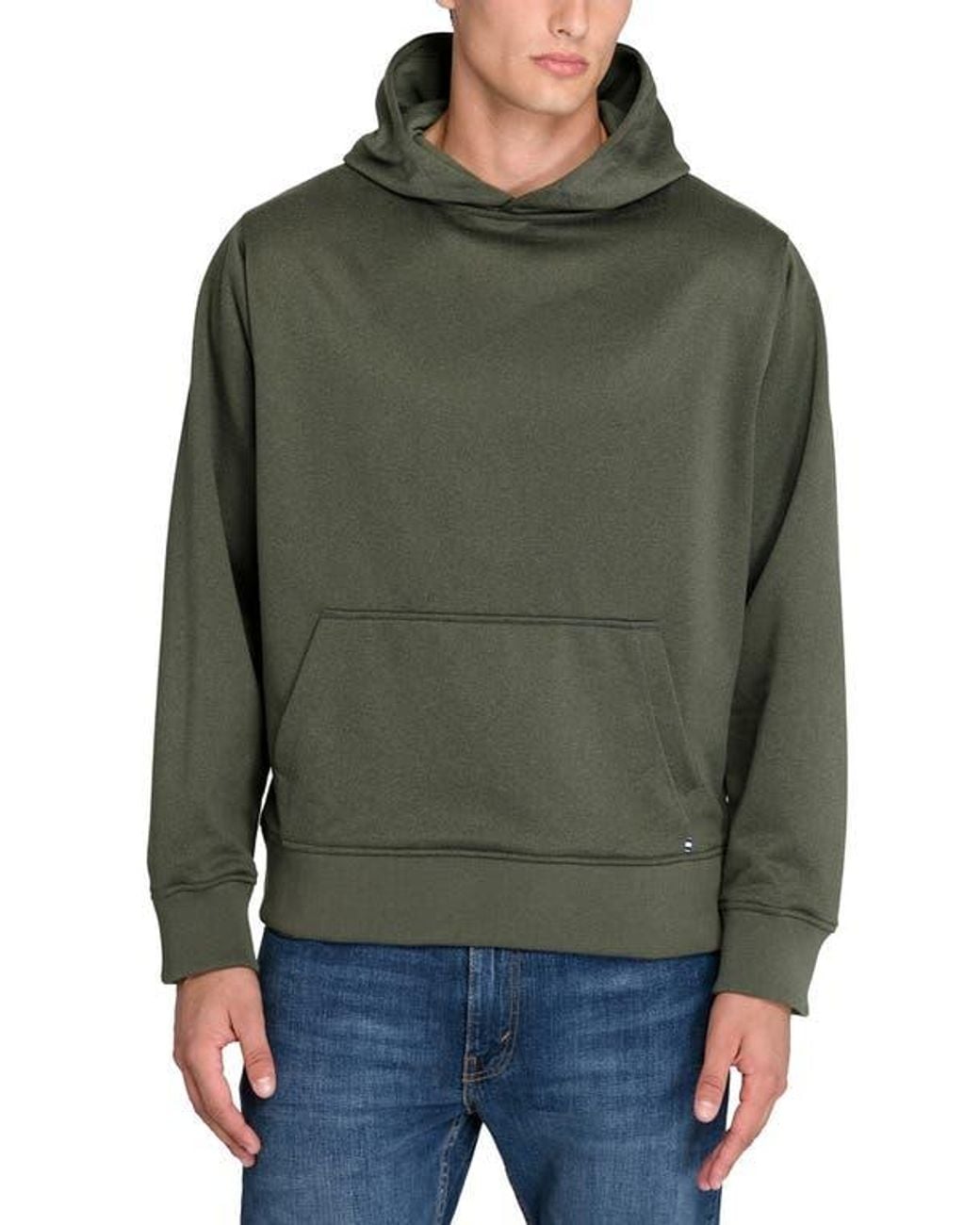 Con.struct Green Solid Hoodie for men