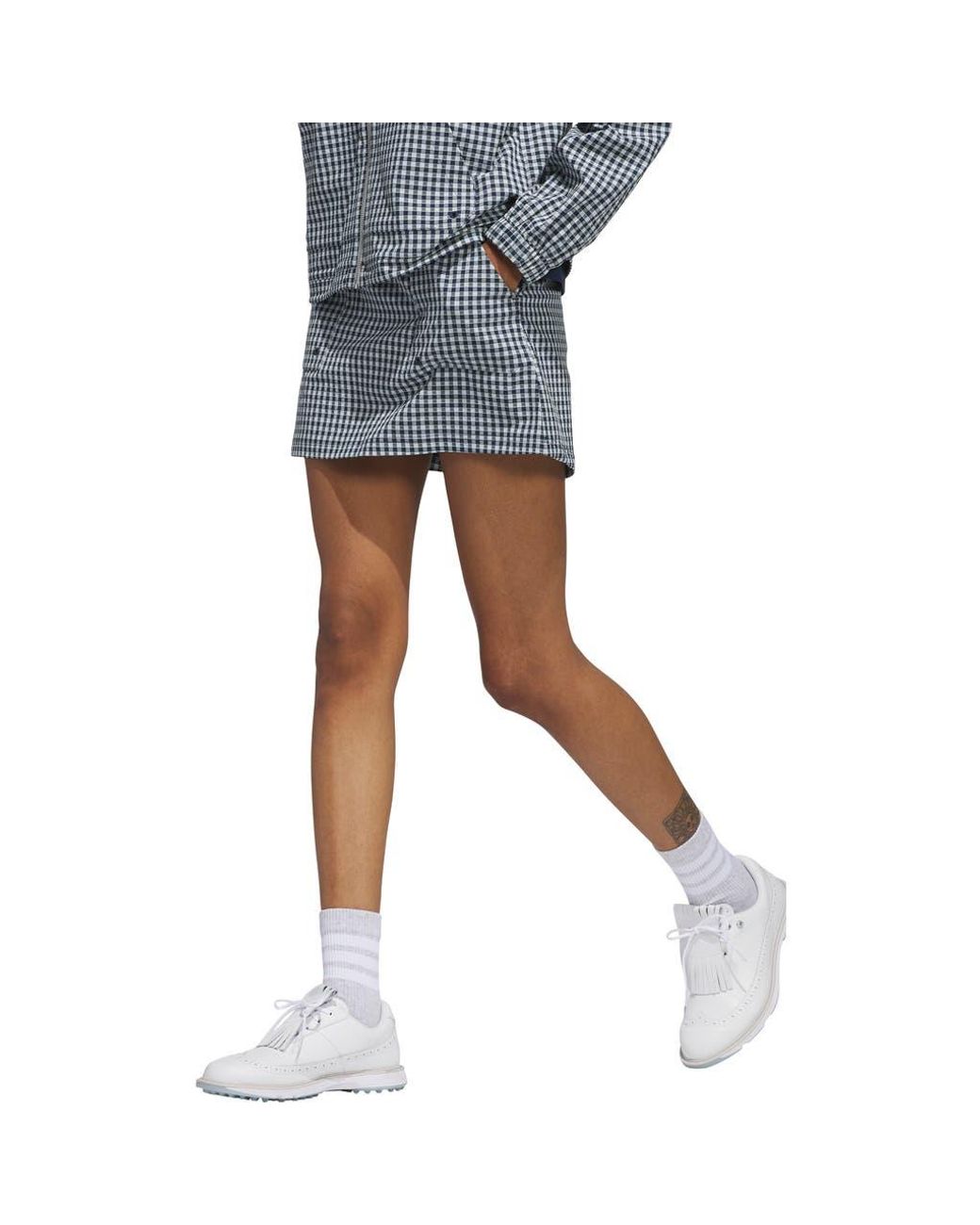 adidas Originals Ultimate365 Gingham Golf Skort in Blue | Lyst