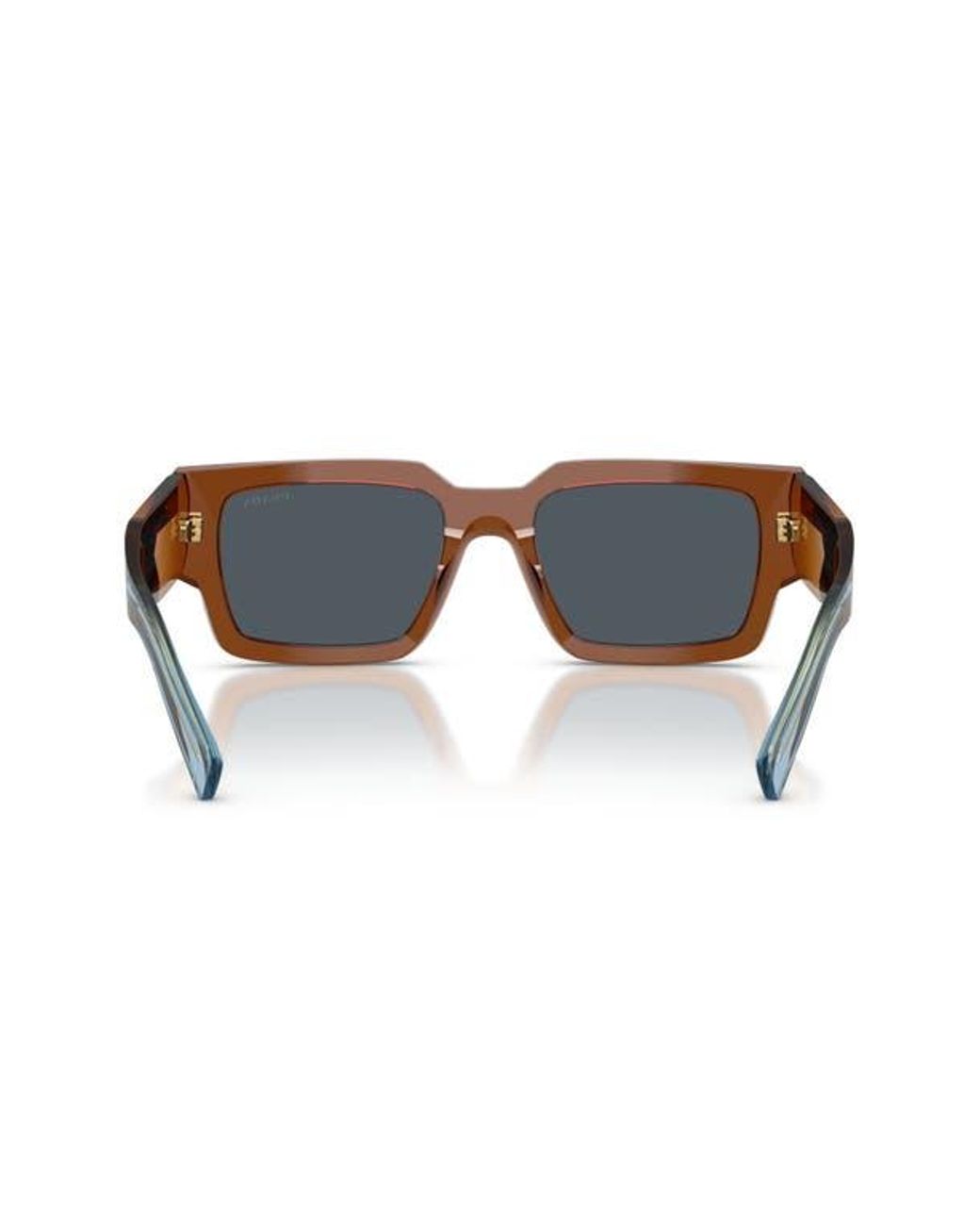 Prada Blue 55Mm Rectangular Sunglasses for men