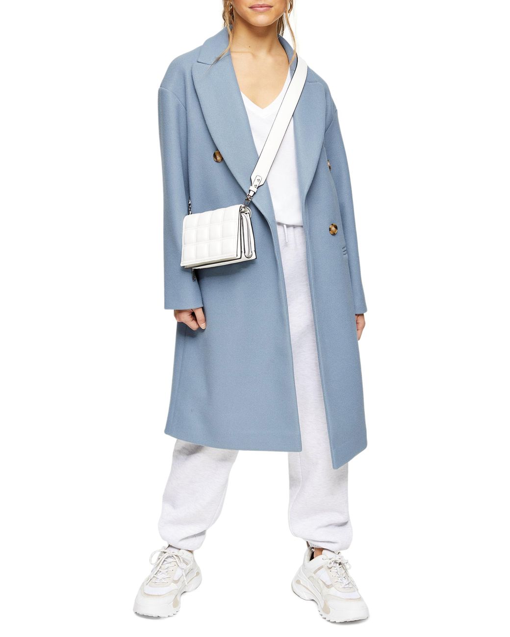 topshop white coat