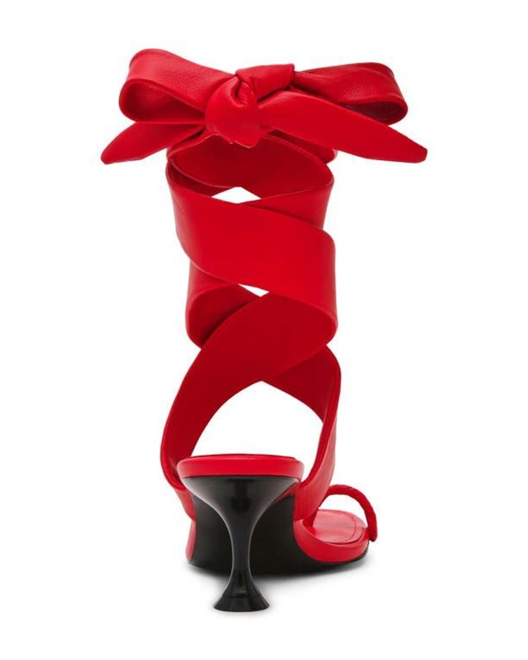 Steve Madden Symone Ankle Wrap Sandal in Red | Lyst