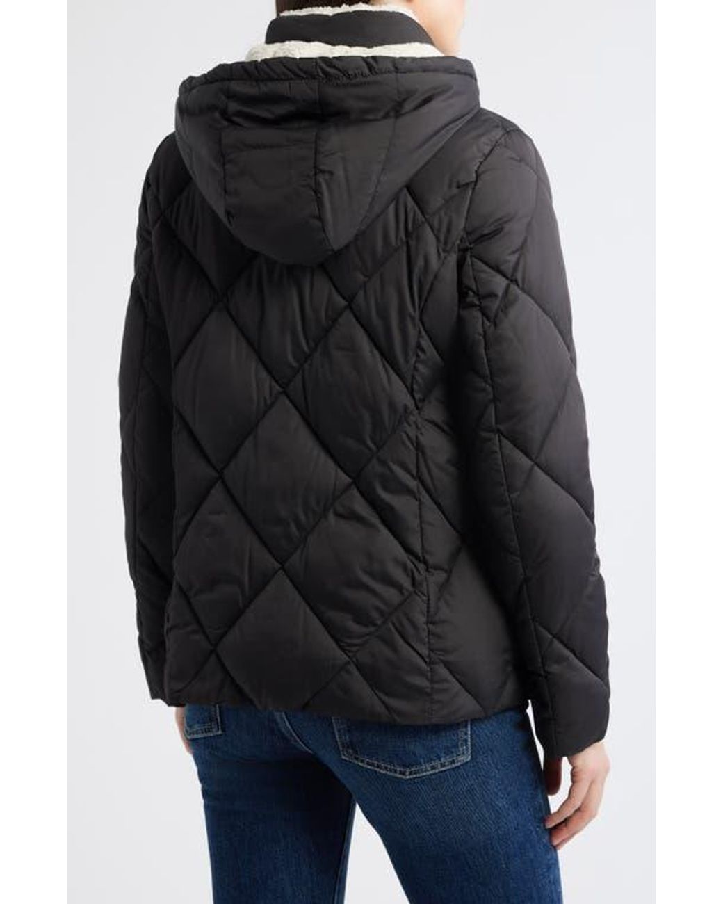 Ralph Lauren Quilted Diamond Puffer Coat With Removable Hood In Black Ralph Lauren Quilted Diamond Puffer Coat With Removable Hood In Black