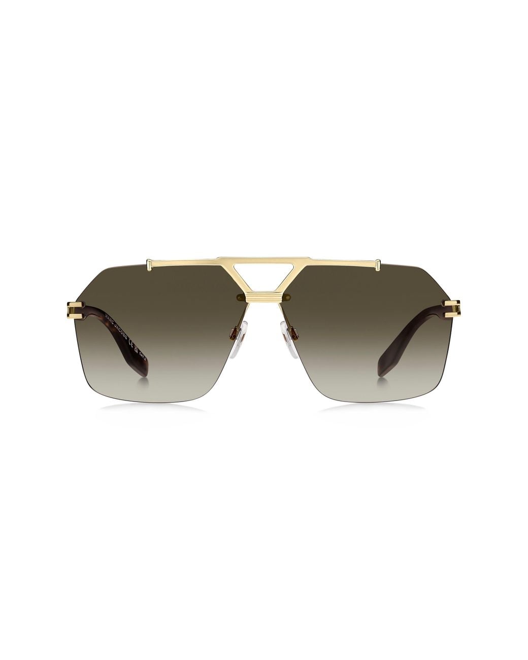 Marc Jacobs Green 63Mm Oversize Gradient Geometric Square Sunglasses for men