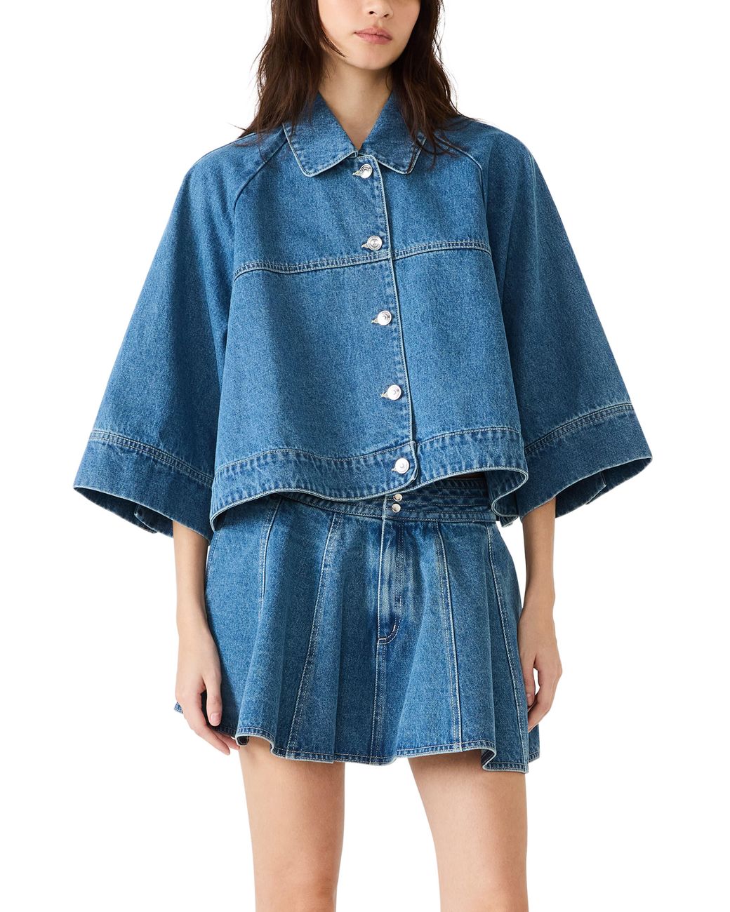 Steve Madden Blue Rhode Denim Swing Jacket