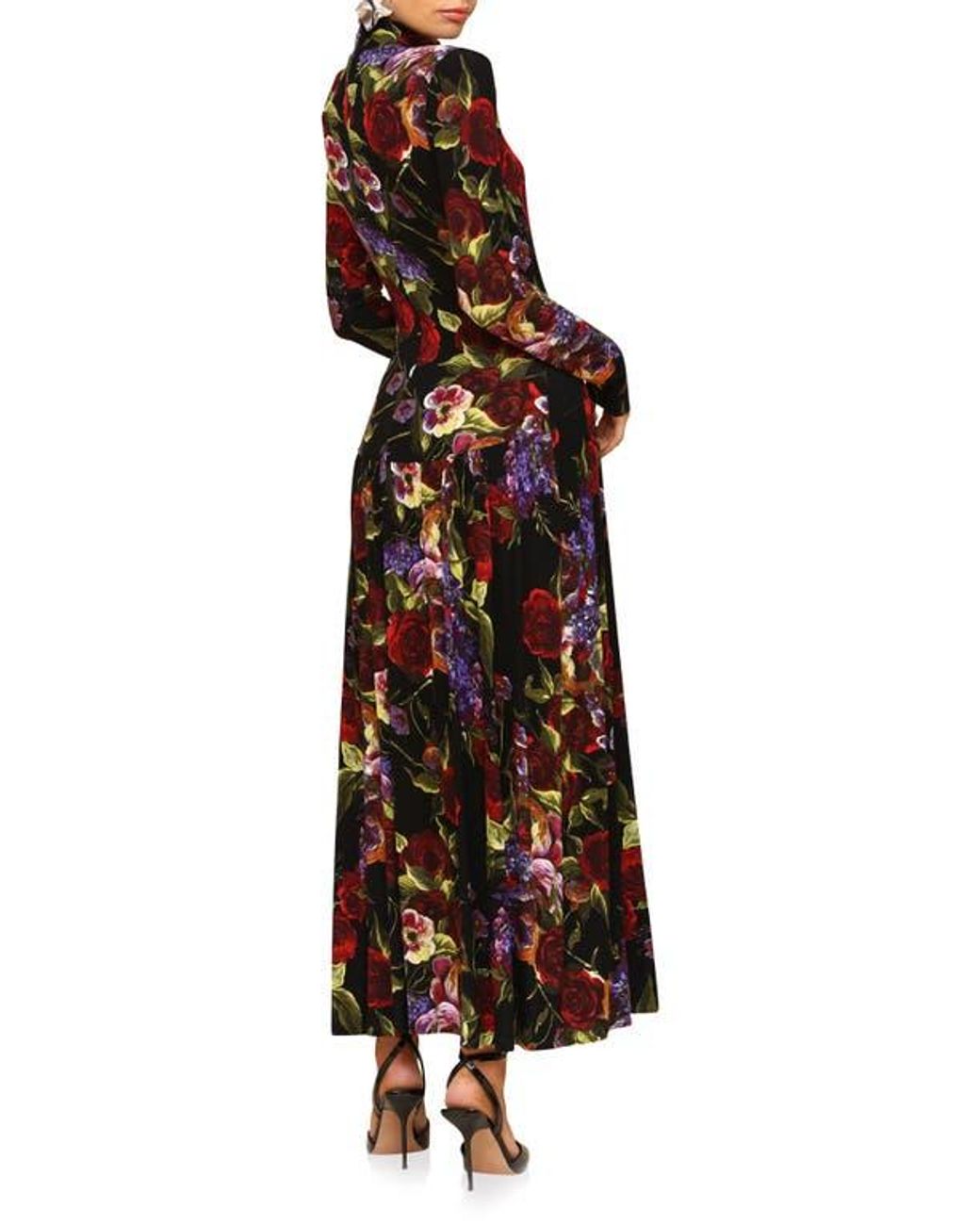 avec les filles women's long sleeves printed maxi dress Fkelyi Hummingbird Retro Flower Print Long Sleeve Maxi Dress for Women V-Neck Soft Casual Dress Flowy A-Line Dresses with Side Pockets for Party