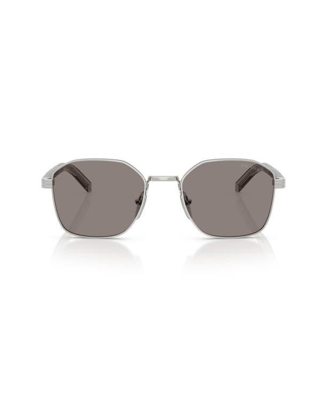 Prada Gray 53Mm Square Sunglasses for men