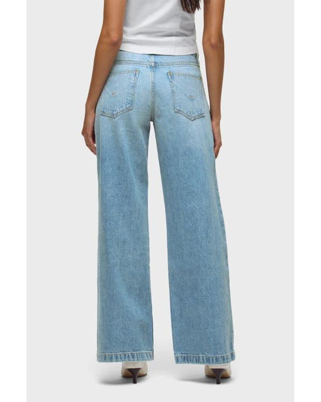 Low Key Rylee Hudson Jeans Rylee Low-Rise Loose Pant in Blue | Lyst