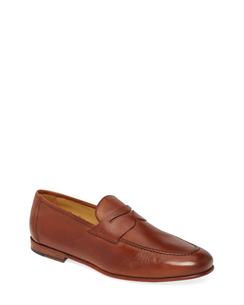 Mezlan Leather Pompei Penny Loafer in Tan (Brown) for Men - Lyst