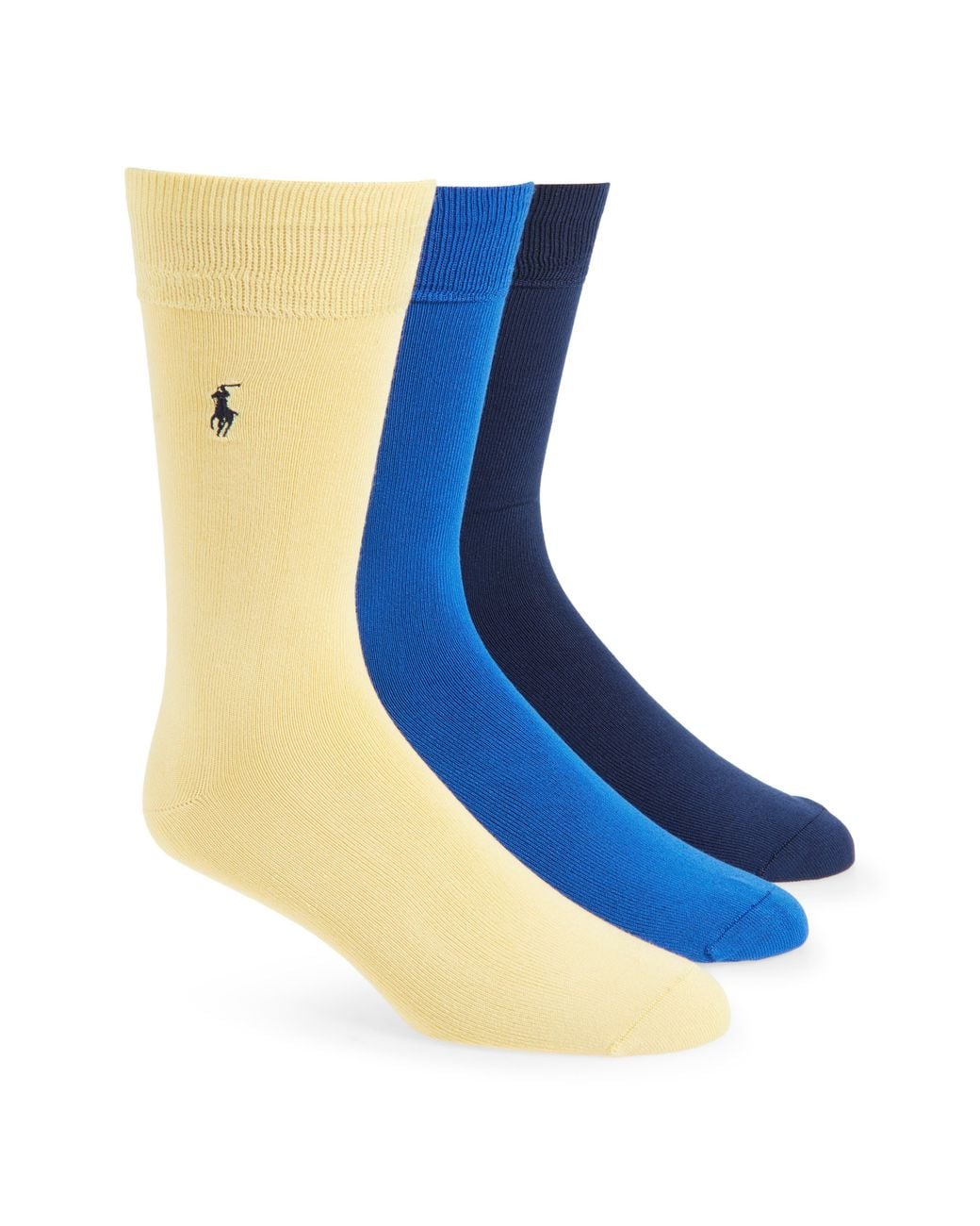 Polo Ralph Lauren Blue Assorted 3-Pack Supersoft Socks for men