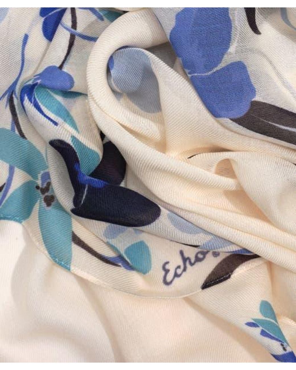 Echo Blue Falling Flowers Wrap