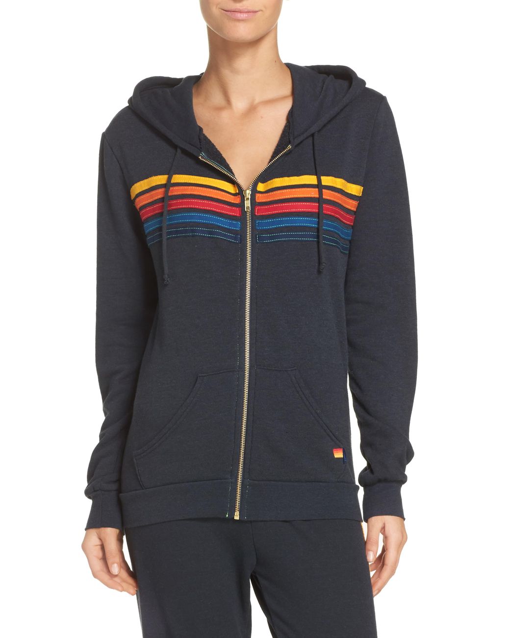 Aviator nation 5 stripe hoodie Clearance