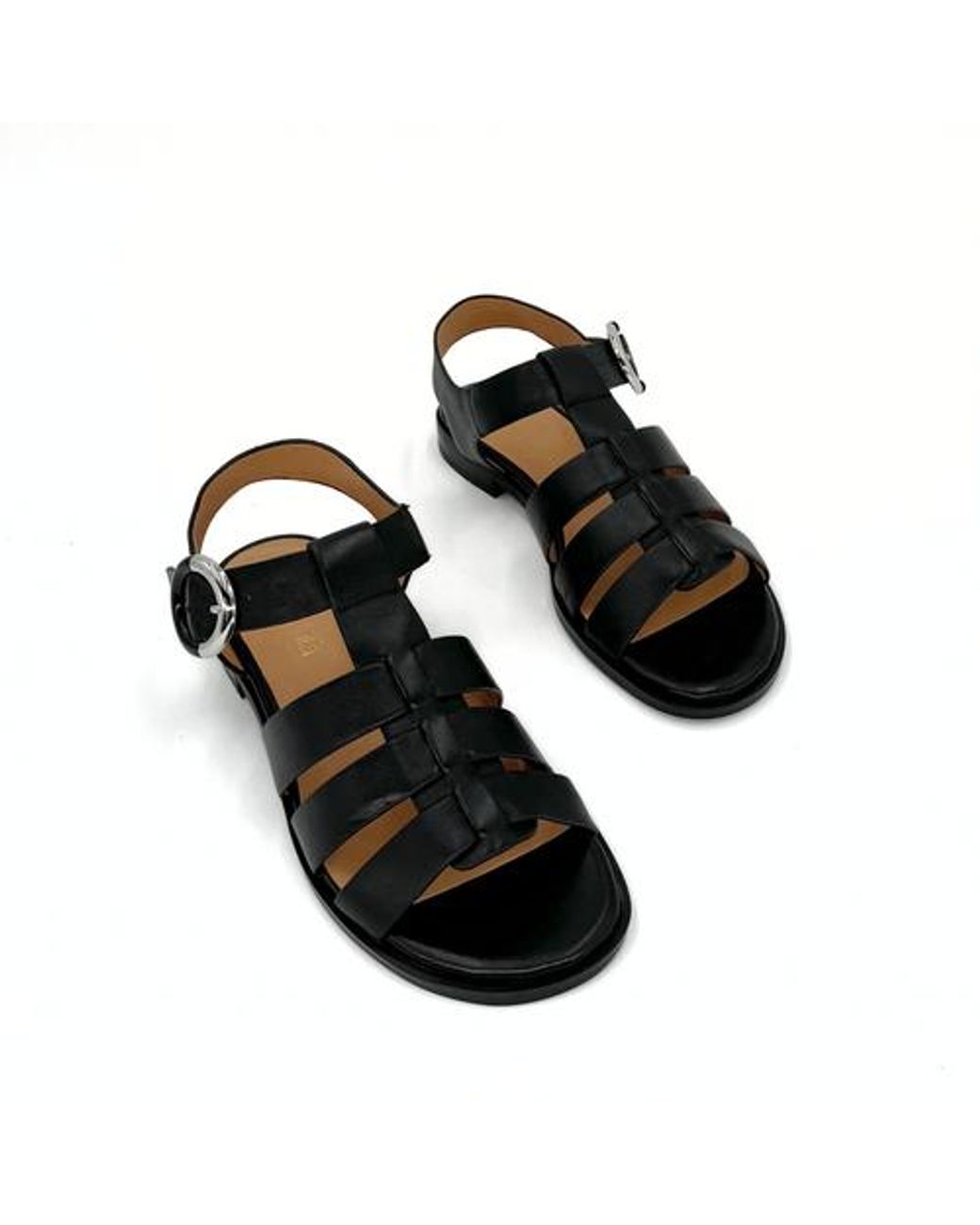 Amie Rafa Black Monaca Fisherman Sandals
