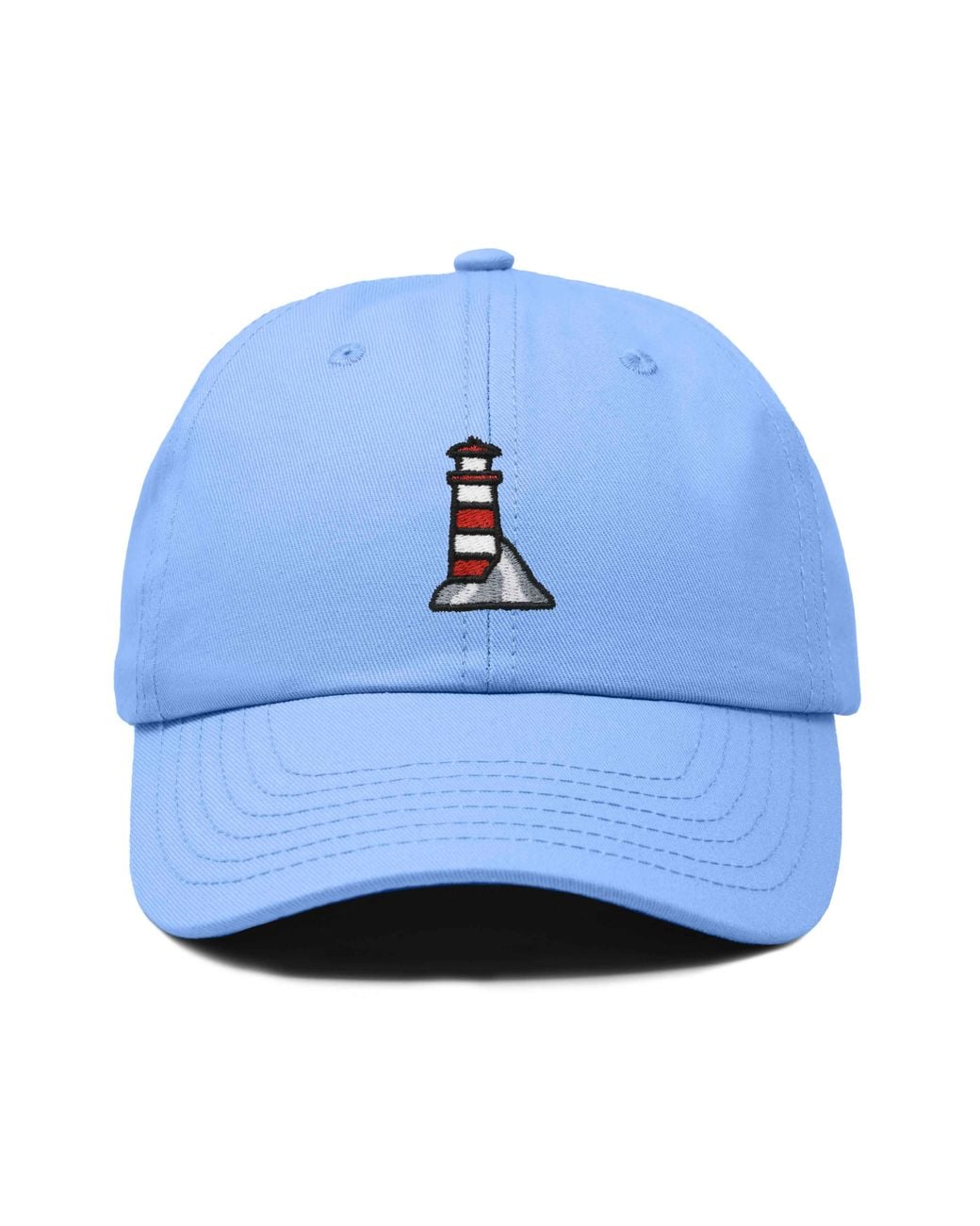 Alix Blue Lighthouse Embroidered Dad Hat
