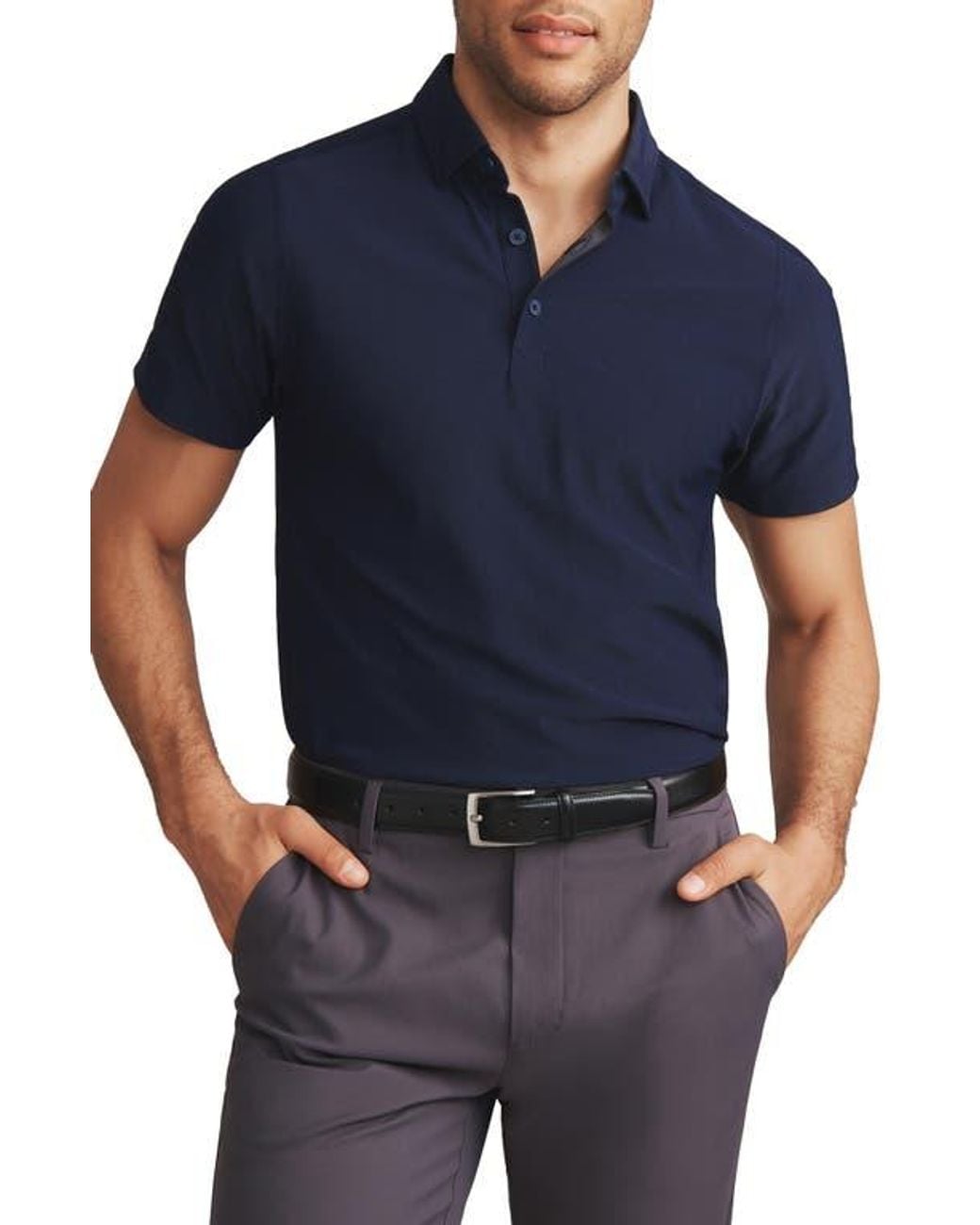 Rhone Blue Regatta Piqué Performance Polo for men