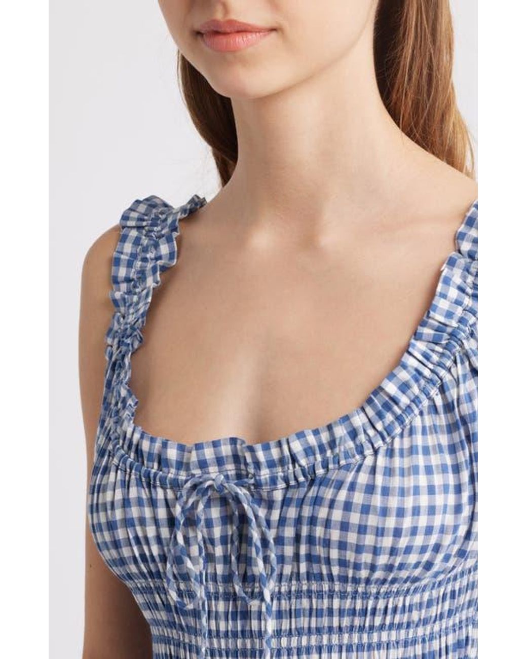 den emmaretta gingham cotton maxi dress i was SHOCKED  after searching high & low for the DEN Emmaretta Gingham  Midi Dress to no avail, i found this VERY similar beauty for less than half  the price &