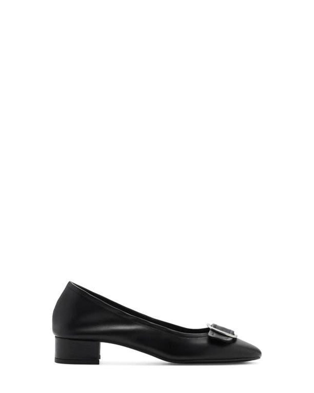 Mango Black Buckle Pump