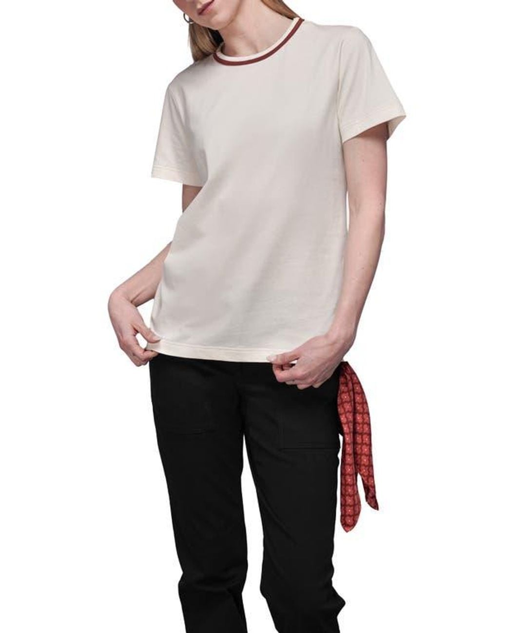 WILDFANG White The Everyday Ringer Tee