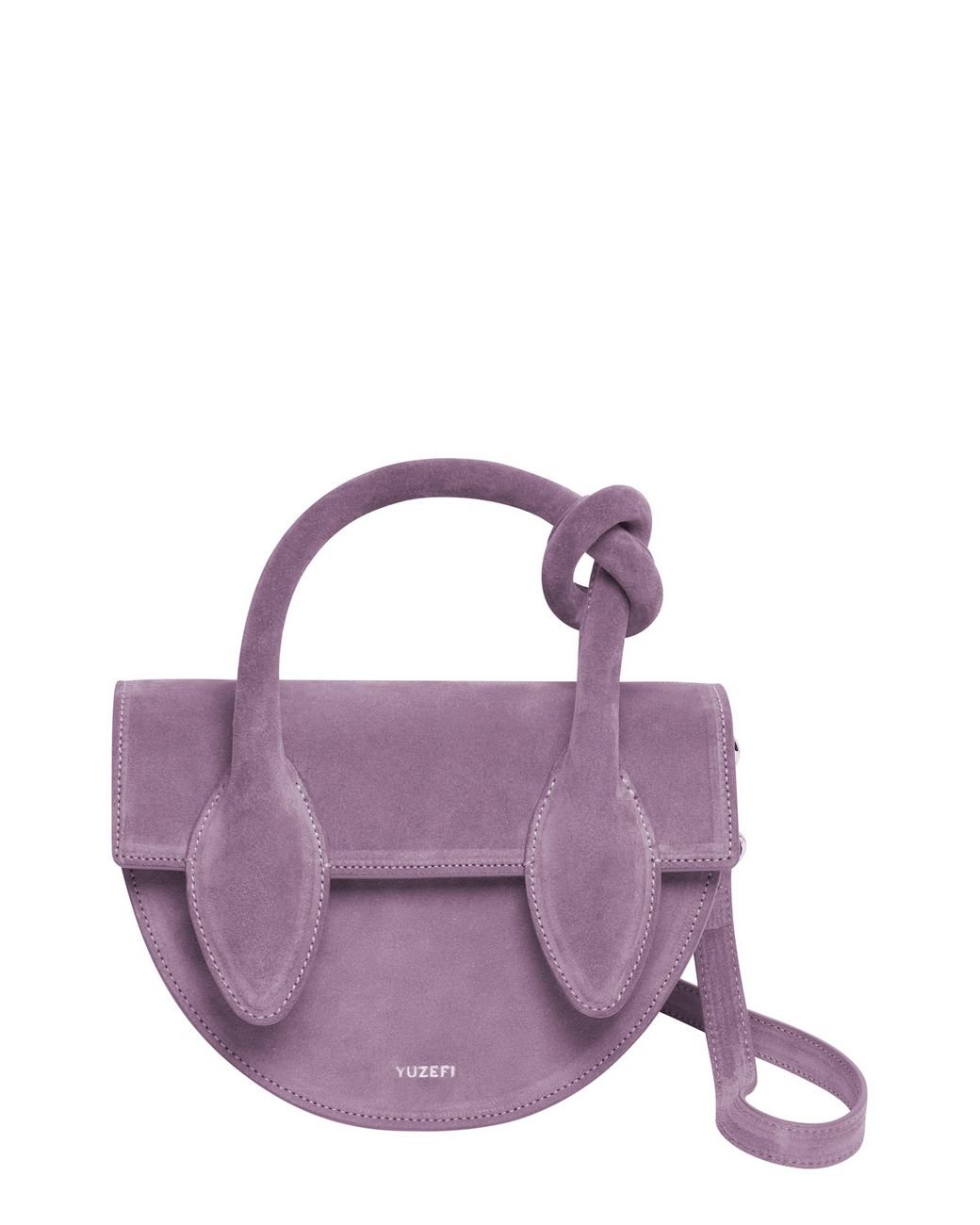 Yuzefi Pretzel Leather Crossbody Bag in Purple Lyst