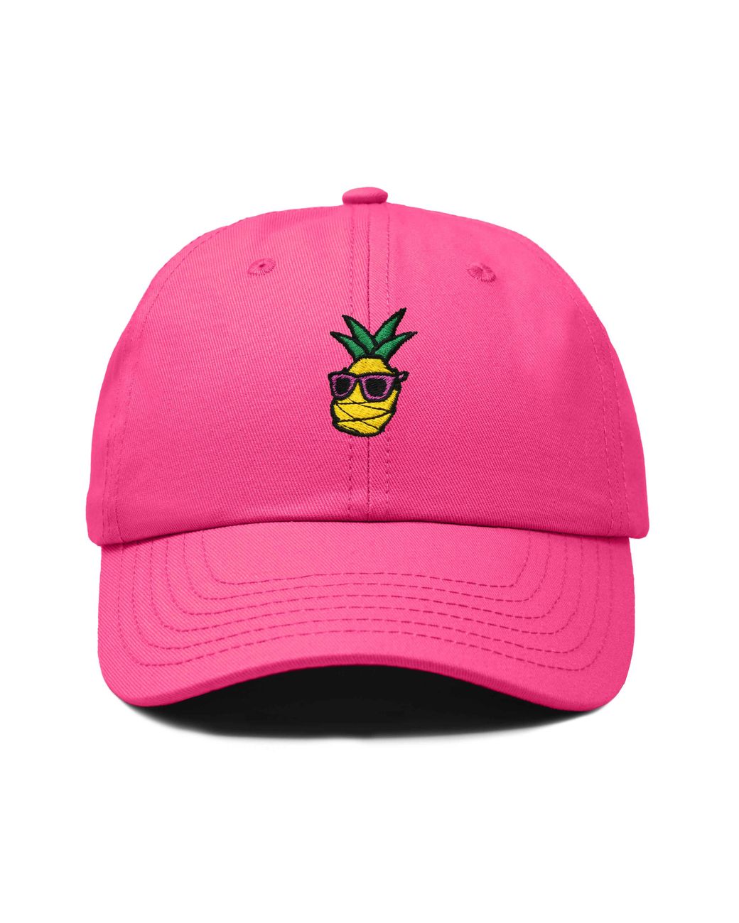 Alix Pink Pineapple Embroidered Dad Hat for men