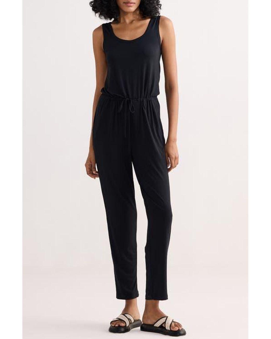 REISTOR Blue Relaxed Drawstring Jumpsuit