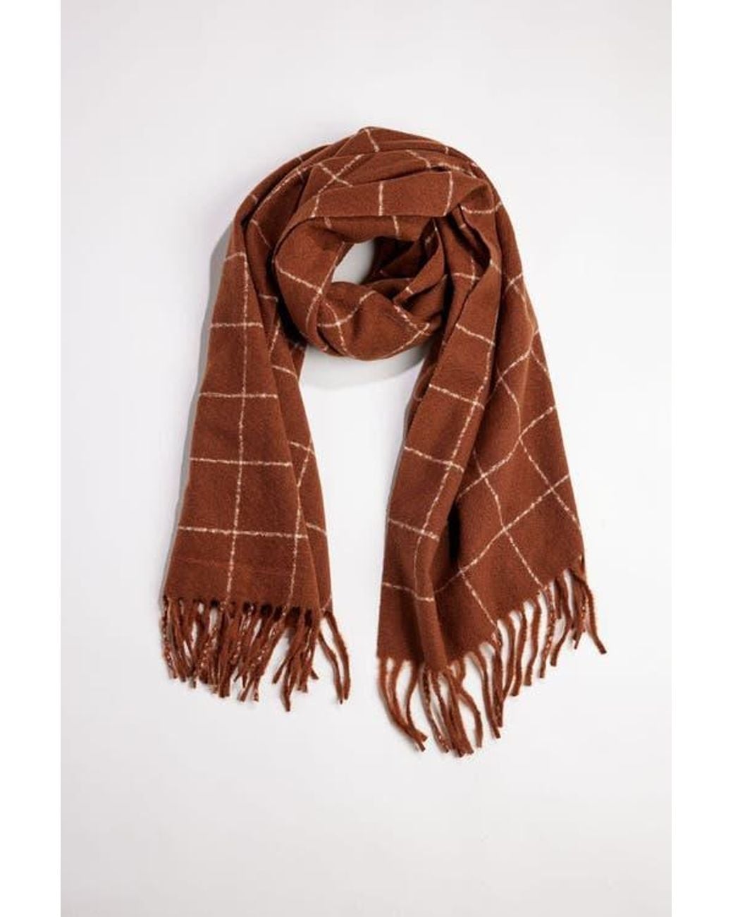 Hat Attack Brown Windowpane Muffler