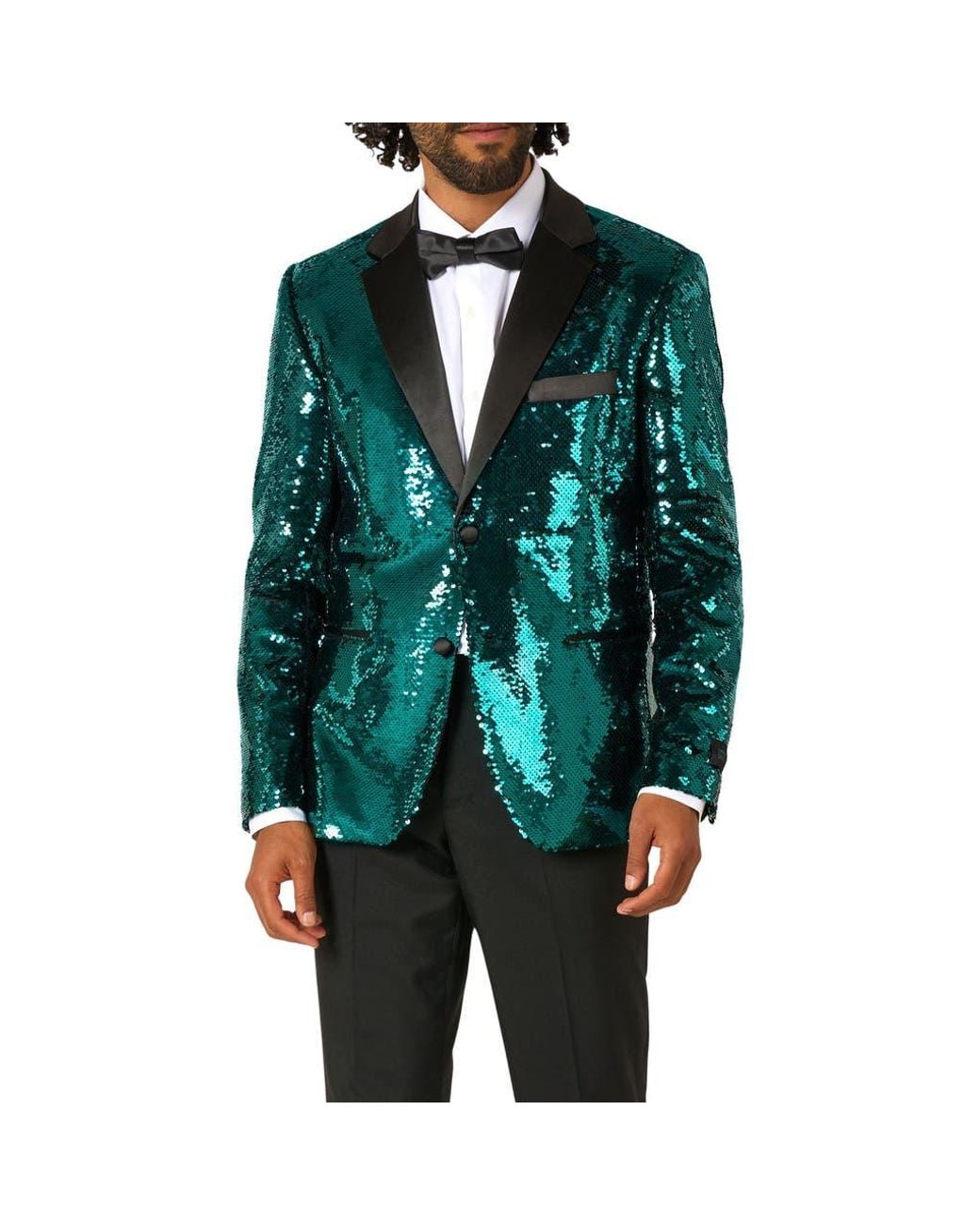 Opposuits Green Terrific Sequin Embellished Dinner Jacket for men
