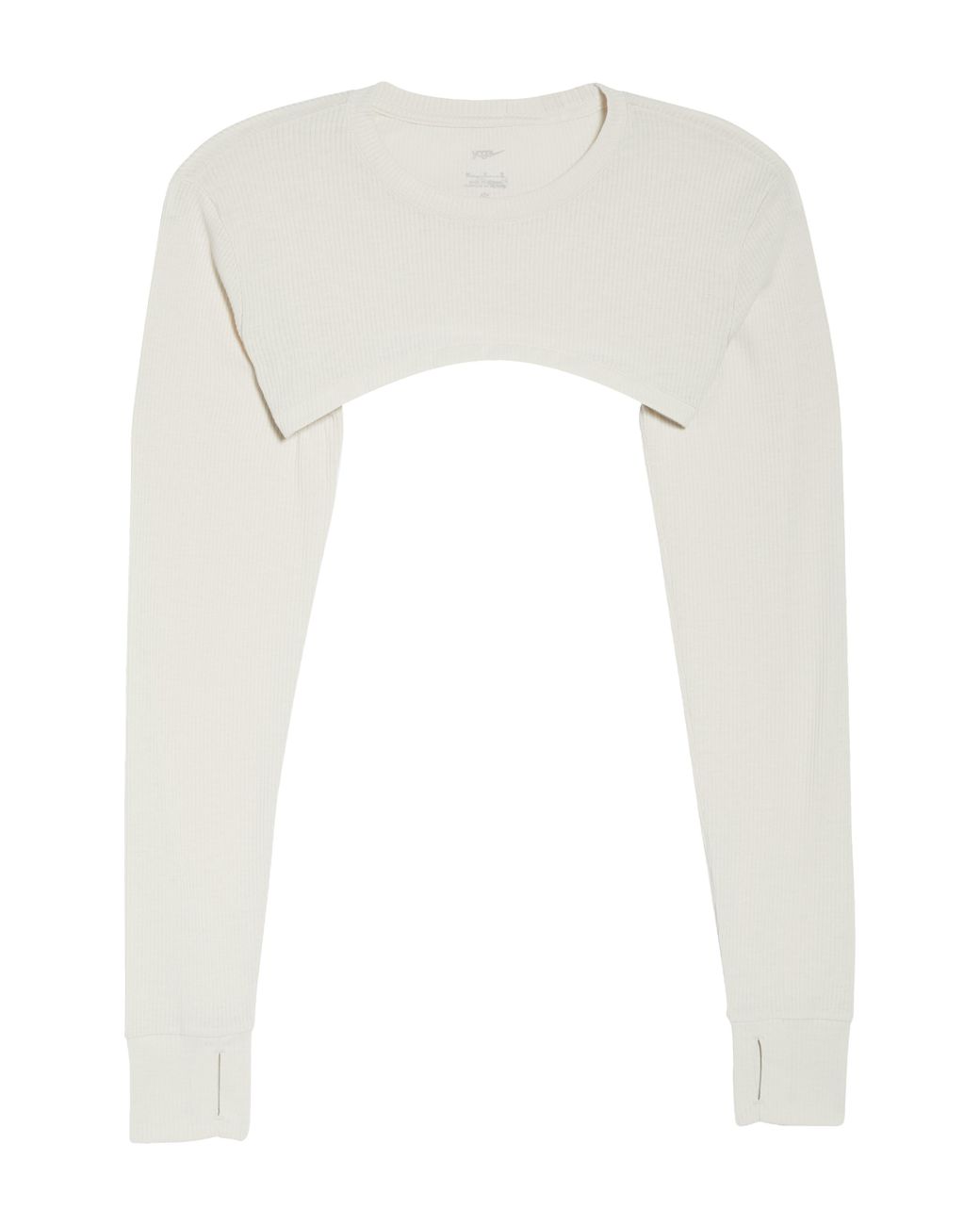 Nike Yoga Luxe Rib Shrug in Natural