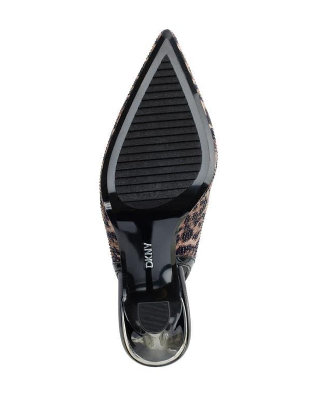 DKNY Black Cinette Slingback Pointed Toe Pump
