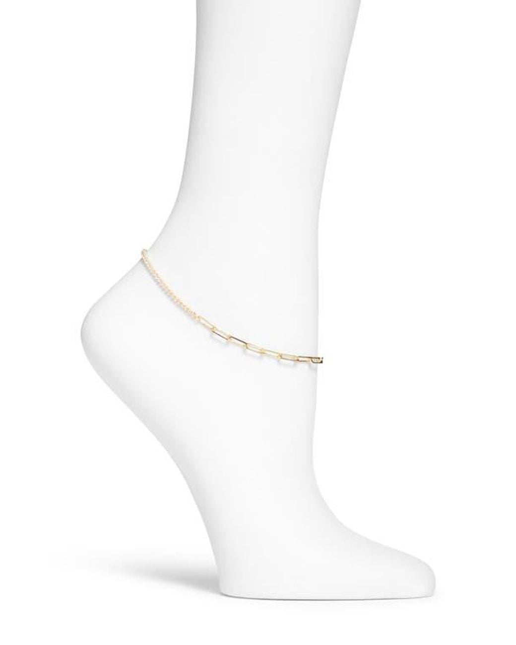 SHYMI White Split Chain Anklet