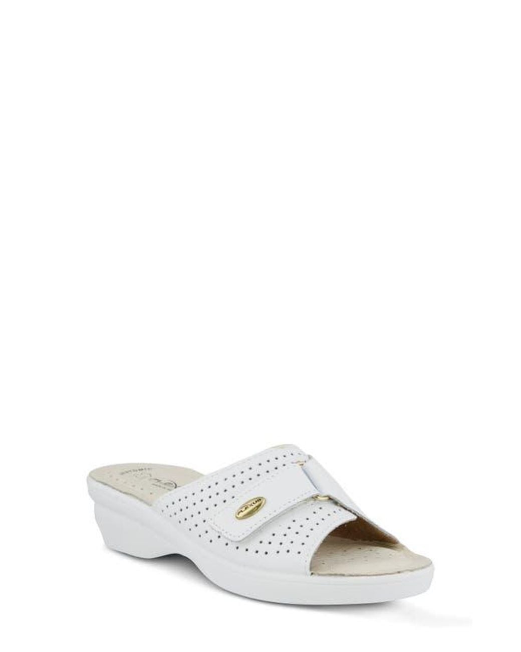 Flexus by Spring Step White Kea Slide Sandal