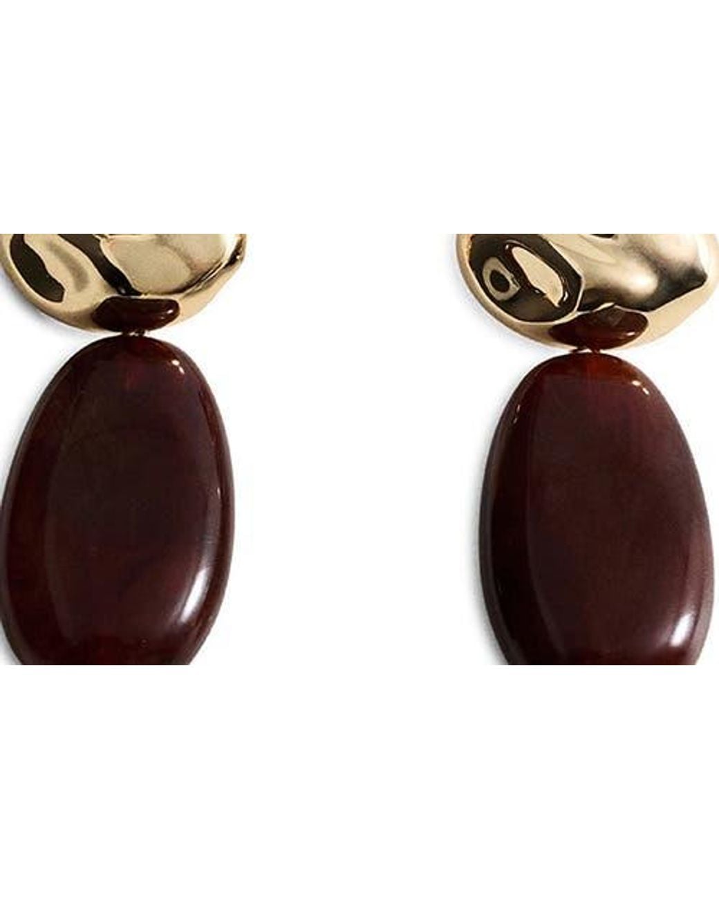 Mango Red Statement Drop Earrings