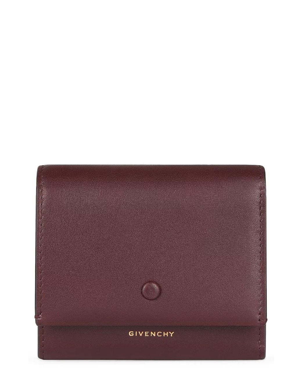 Givenchy Purple Mini Day Leather Trifold Wallet