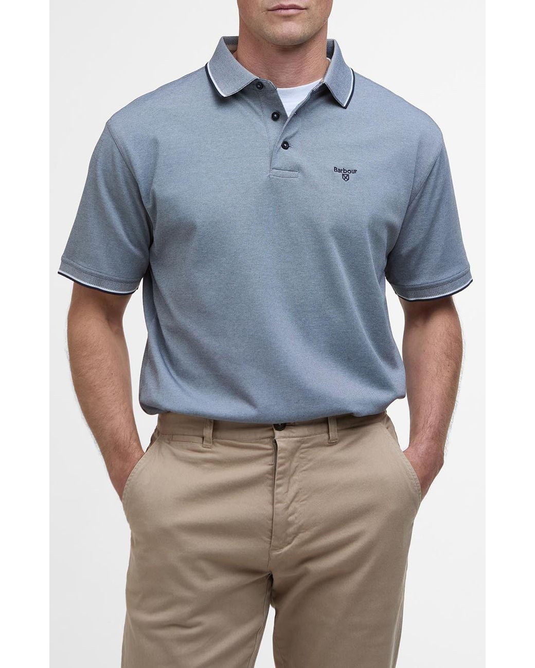Barbour Blue Heydon Performance Polo for men