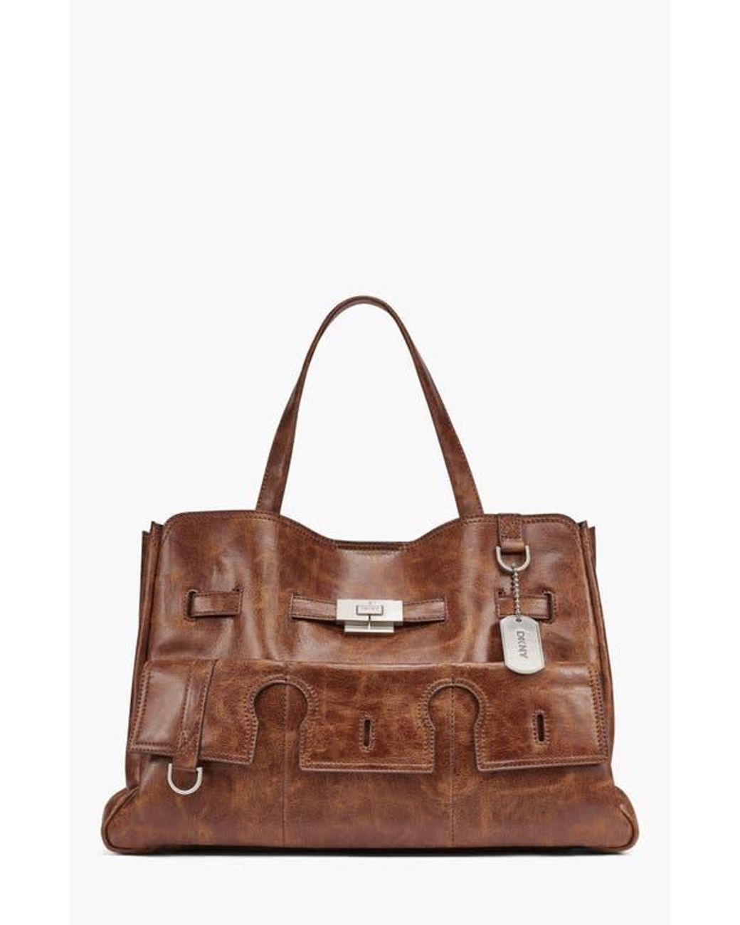 DKNY Brown Bryar Large Satchel