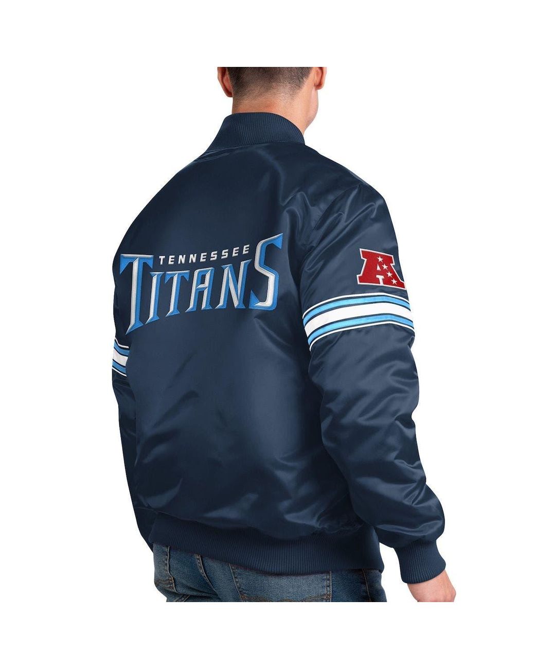 Starter Men's Tennessee Titans Shutout Snap Blue Jacket