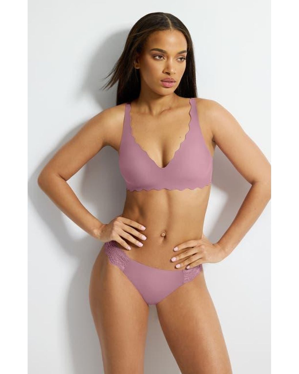 B.tempt'd Purple B.Wow'D Wireless Convertible T-Shirt Bra