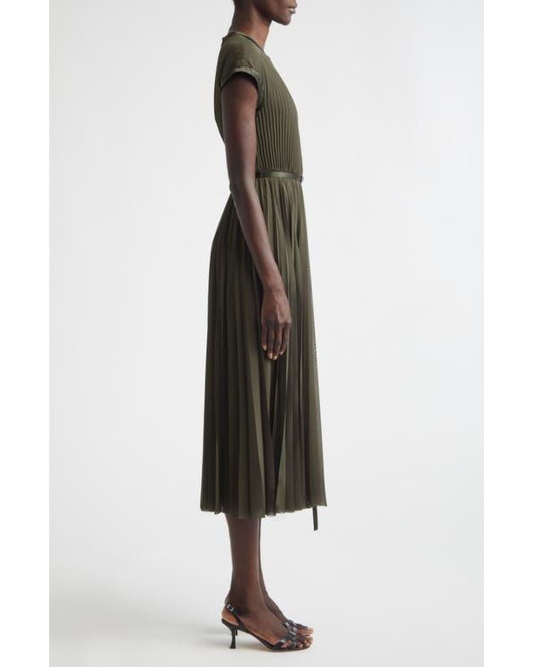 Jason Wu Multicolor Pleated Chiffon Midi Dress