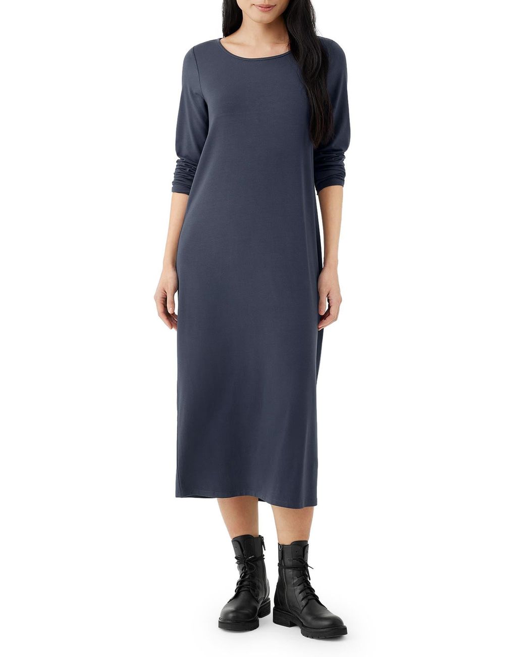 Eileen fisher top jersey shift dress
