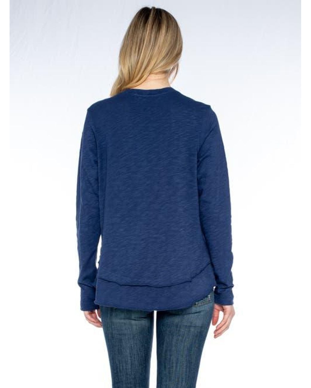Wilt Blue Long Sleeve Mock Layer Tee