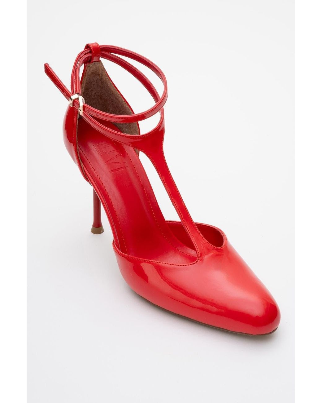 Prologue Shoes Red Jon T Strap Pump