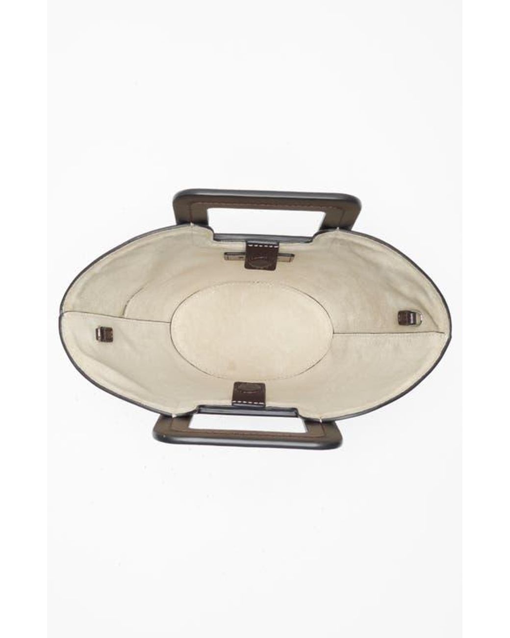 Staud Metallic Mini Shirley Canvas Bucket Bag