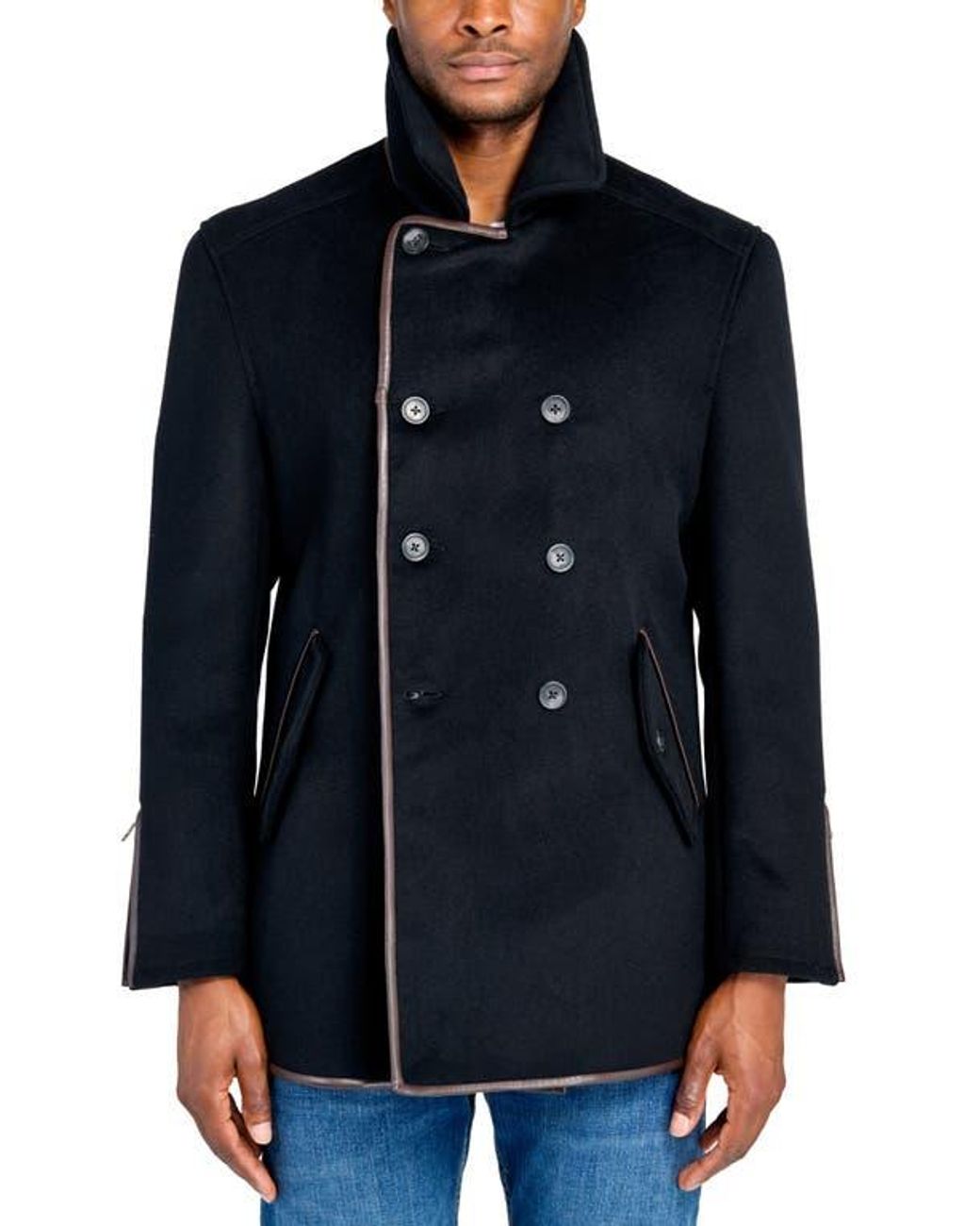 W.r.k. Blue Bern Wool Blend Peacoat for men