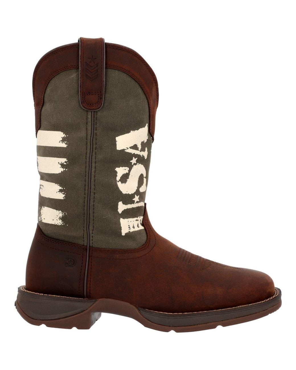 Durango Brown Army Usa Print Western Boot for men
